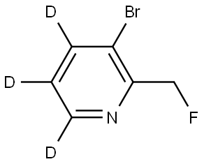 3-bromo-2-(fluoromethyl)pyridine-4,5,6-d3 Struktur