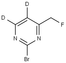 2-bromo-4-(fluoromethyl)pyrimidine-5,6-d2 Struktur