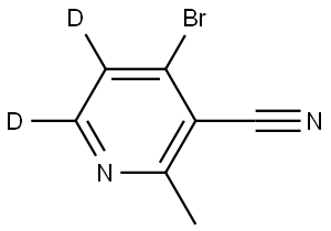 4-bromo-2-methylnicotinonitrile-5,6-d2 Struktur