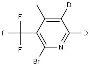 2-bromo-4-methyl-3-(trifluoromethyl)pyridine-5,6-d2 Struktur