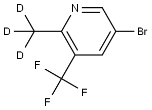 5-bromo-2-(methyl-d3)-3-(trifluoromethyl)pyridine Struktur