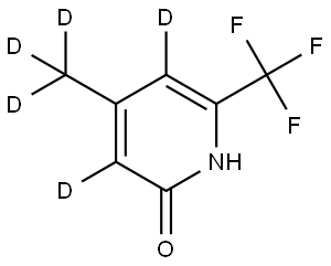 4-(methyl-d3)-6-(trifluoromethyl)pyridin-3,5-d2-2-ol Struktur