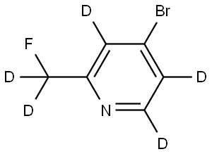 4-bromo-2-(fluoromethyl-d2)pyridine-3,5,6-d3 Struktur