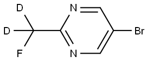 5-bromo-2-(fluoromethyl-d2)pyrimidine Struktur