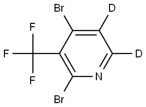 2,4-dibromo-3-(trifluoromethyl)pyridine-5,6-d2 Struktur