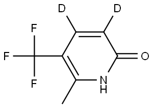 6-methyl-5-(trifluoromethyl)pyridin-3,4-d2-2-ol Struktur