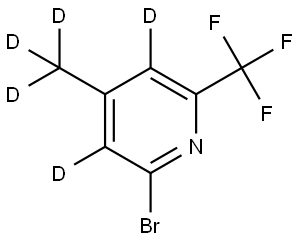 2-bromo-4-(methyl-d3)-6-(trifluoromethyl)pyridine-3,5-d2 Struktur