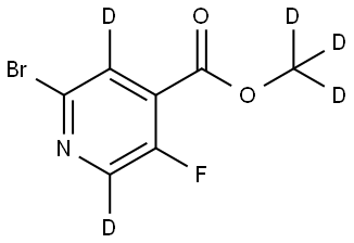 methyl-d3 2-bromo-5-fluoroisonicotinate-3,6-d2 Struktur