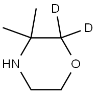 3,3-dimethylmorpholine-2,2-d2 Struktur