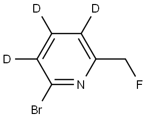 2-bromo-6-(fluoromethyl)pyridine-3,4,5-d3 Struktur