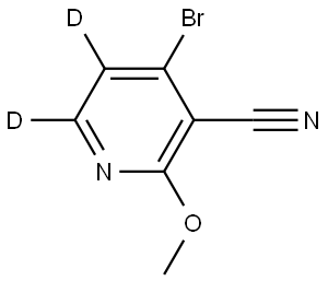 4-bromo-2-methoxynicotinonitrile-5,6-d2 Struktur