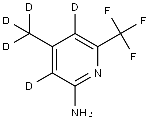 4-(methyl-d3)-6-(trifluoromethyl)pyridin-3,5-d2-2-amine Struktur