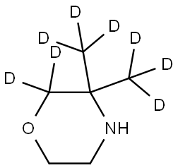 3,3-bis(methyl-d3)morpholine-2,2-d2 Struktur