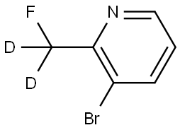 3-bromo-2-(fluoromethyl-d2)pyridine Struktur