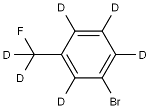 1-bromo-3-(fluoromethyl-d2)benzene-2,4,5,6-d4 Struktur