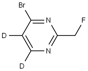 4-bromo-2-(fluoromethyl)pyrimidine-5,6-d2 Struktur