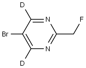 5-bromo-2-(fluoromethyl)pyrimidine-4,6-d2 Struktur