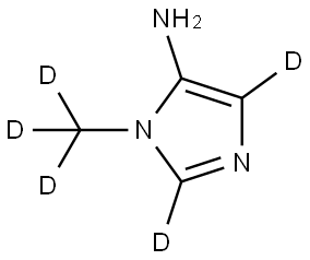 1-(methyl-d3)-1H-imidazol-2,4-d2-5-amine Struktur