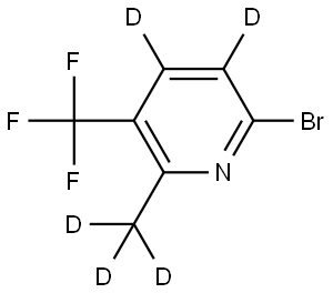 6-bromo-2-(methyl-d3)-3-(trifluoromethyl)pyridine-4,5-d2 Struktur