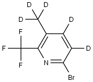 6-bromo-3-(methyl-d3)-2-(trifluoromethyl)pyridine-4,5-d2 Struktur