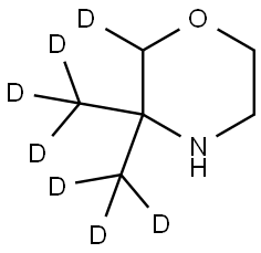 3,3-bis(methyl-d3)morpholine-2-d Struktur