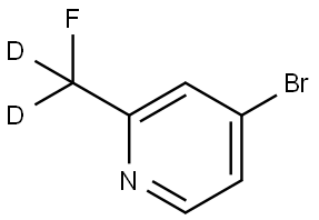 4-bromo-2-(fluoromethyl-d2)pyridine Struktur