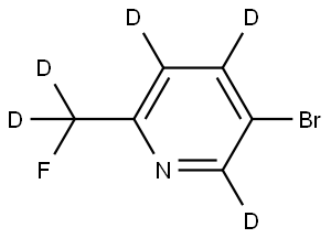 5-bromo-2-(fluoromethyl-d2)pyridine-3,4,6-d3 Struktur