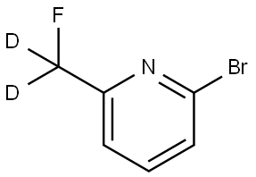 2-bromo-6-(fluoromethyl-d2)pyridine Struktur