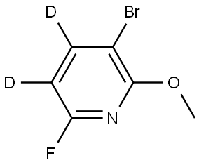 3-bromo-6-fluoro-2-methoxypyridine-4,5-d2 Struktur