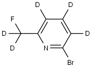 2-bromo-6-(fluoromethyl-d2)pyridine-3,4,5-d3 Struktur