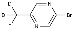 2-bromo-5-(fluoromethyl-d2)pyrazine Struktur