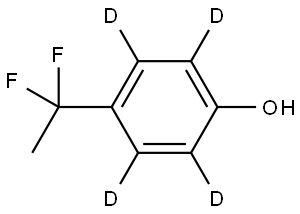 4-(1,1-difluoroethyl)phen-2,3,5,6-d4-ol Struktur