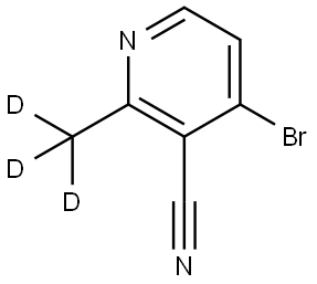 4-bromo-2-(methyl-d3)nicotinonitrile Struktur