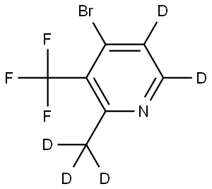 4-bromo-2-(methyl-d3)-3-(trifluoromethyl)pyridine-5,6-d2 Struktur