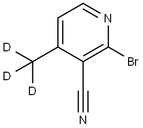 2-bromo-4-(methyl-d3)nicotinonitrile Struktur