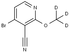 4-bromo-2-(methoxy-d3)nicotinonitrile Struktur