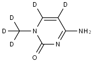 4-amino-1-(methyl-d3)pyrimidin-2(1H)-one-5,6-d2 Struktur