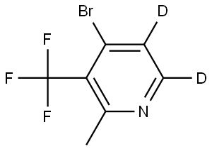 4-bromo-2-methyl-3-(trifluoromethyl)pyridine-5,6-d2 Struktur