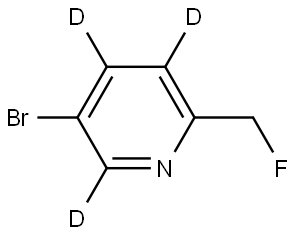 5-bromo-2-(fluoromethyl)pyridine-3,4,6-d3 Struktur