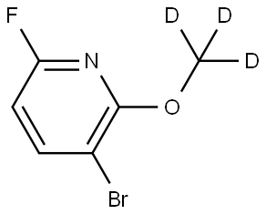 3-bromo-6-fluoro-2-(methoxy-d3)pyridine Struktur