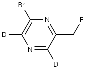 2-bromo-6-(fluoromethyl)pyrazine-3,5-d2 Struktur