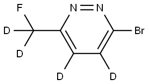 3-bromo-6-(fluoromethyl-d2)pyridazine-4,5-d2 Struktur