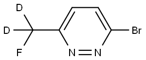 3-bromo-6-(fluoromethyl-d2)pyridazine Struktur