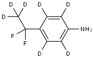 4-(1,1-difluoroethyl-2,2,2-d3)benzen-2,3,5,6-d4-amine Struktur