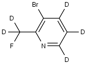 3-bromo-2-(fluoromethyl-d2)pyridine-4,5,6-d3 Struktur