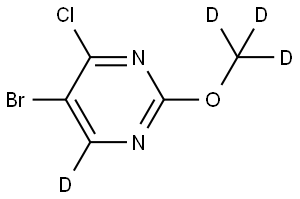 5-bromo-4-chloro-2-(methoxy-d3)pyrimidine-6-d Struktur