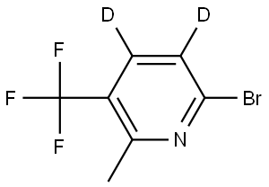 6-bromo-2-methyl-3-(trifluoromethyl)pyridine-4,5-d2 Struktur