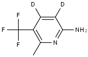 6-methyl-5-(trifluoromethyl)pyridin-3,4-d2-2-amine Struktur