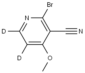 2-bromo-4-methoxynicotinonitrile-5,6-d2 Struktur