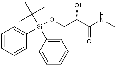 (2S)-3-[tert-butyl(diphenyl)silyl]oxy-2-hydroxy-N-methyl-propanamide Struktur